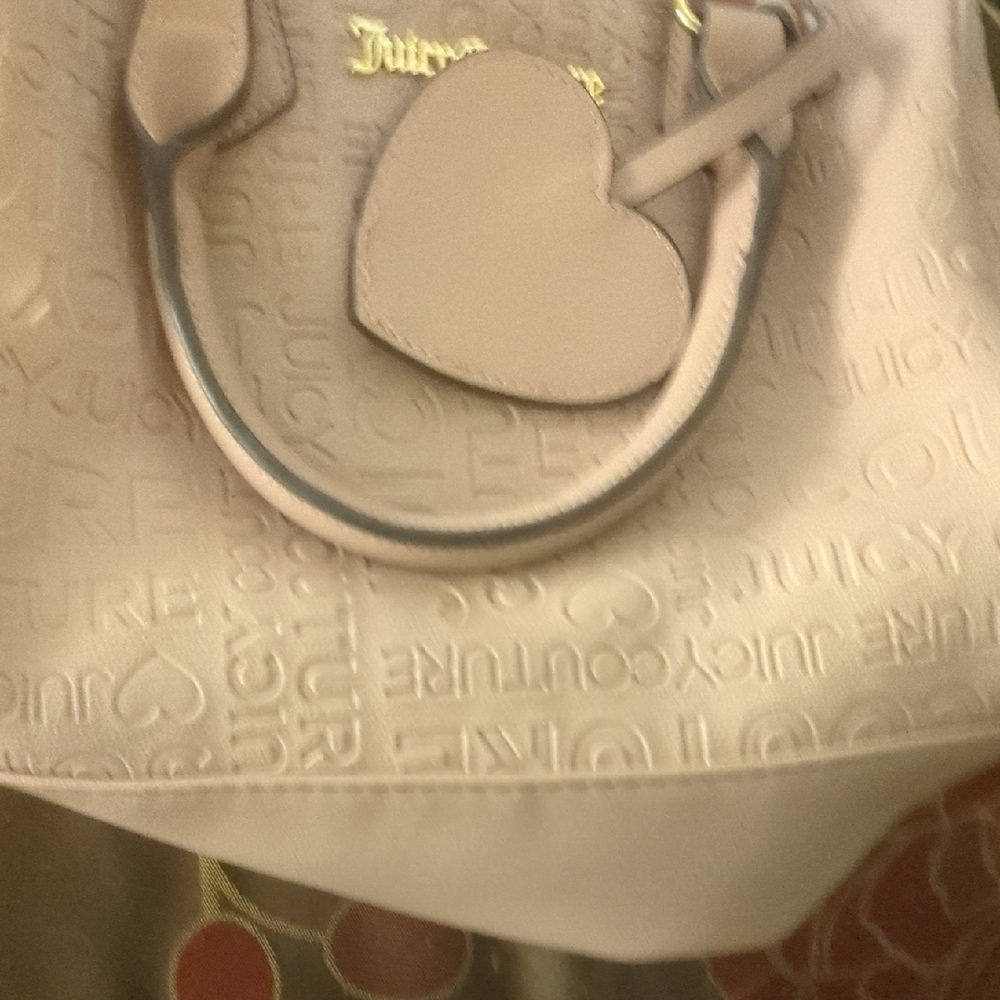 Juicy Couture Cream Tote Bag with Textured Design